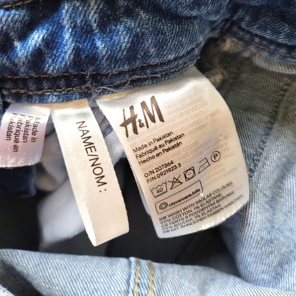 H&M Girls Bib Overall Jeans Size 7 - Picture 12 of 13